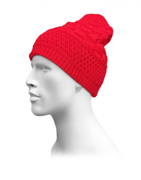 Unisex acrylic  self Designer Cap red